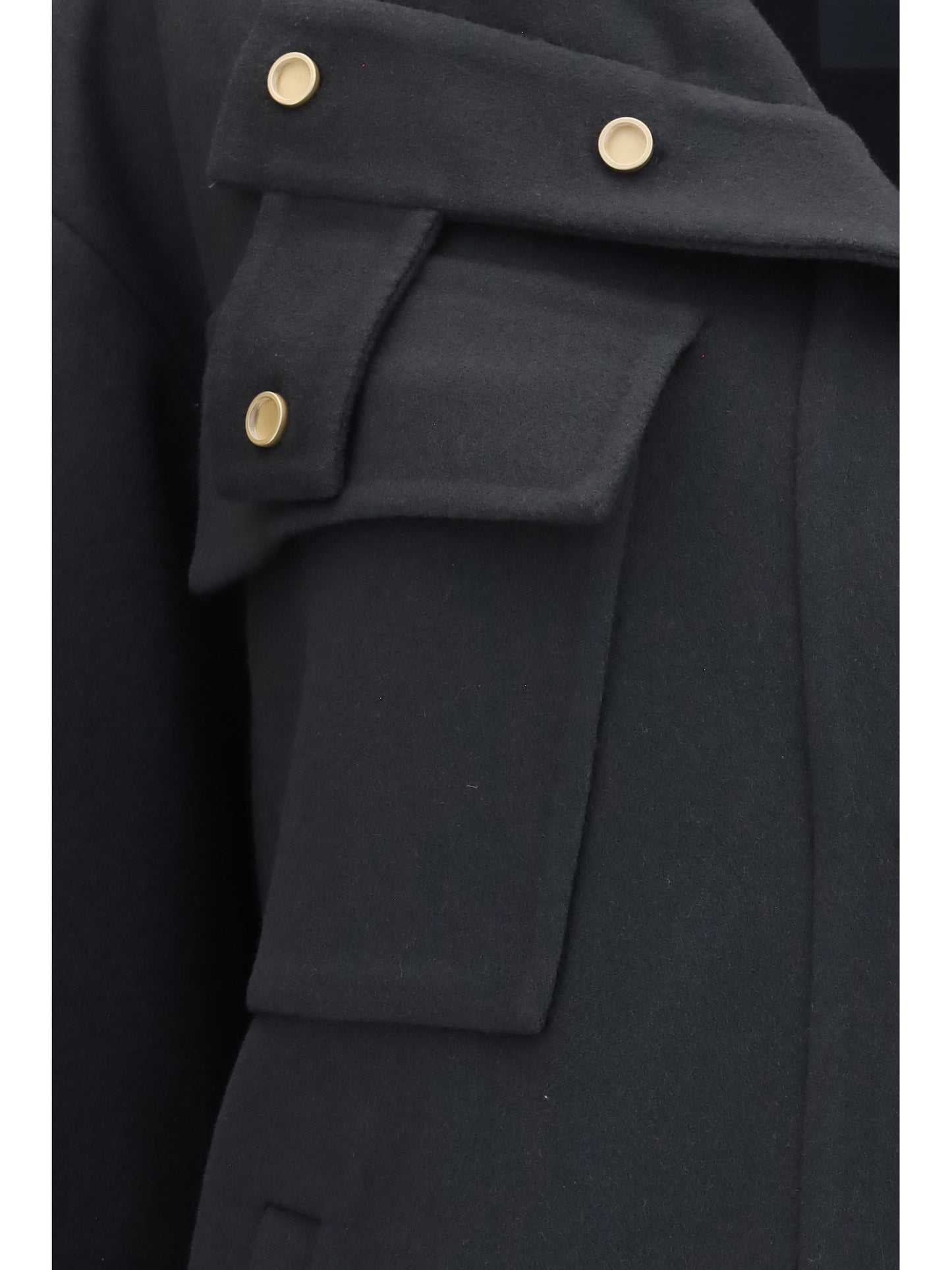 Giorgio Armani Women Coat Caban In Double Cashmere Blouson With High Collar GIORGIO ARMANI