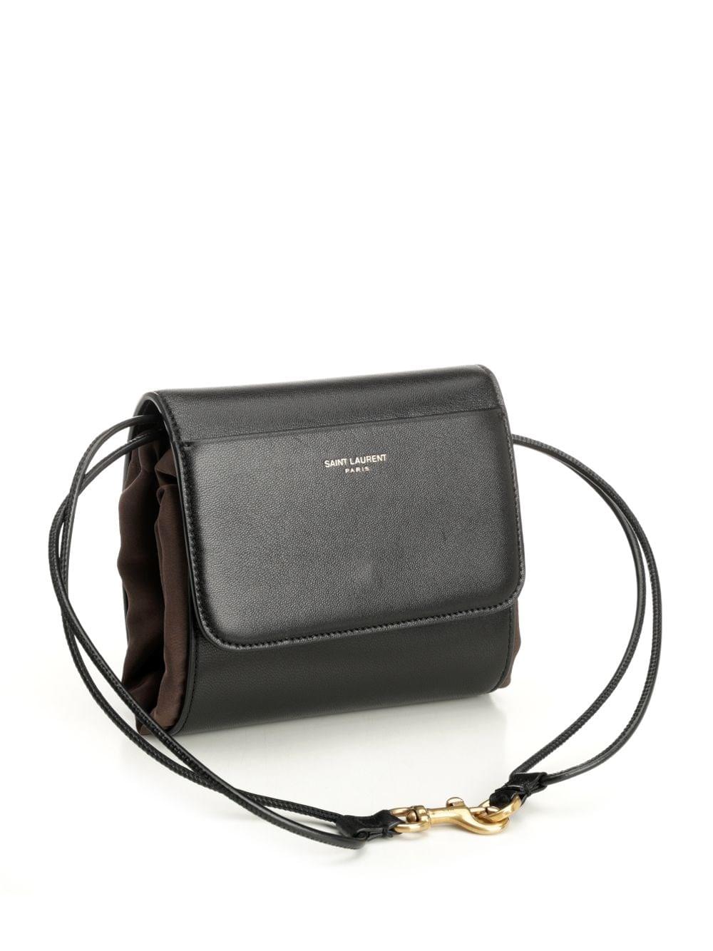 Saint Laurent Women Ysl Pochon Large Nylon And Leather SAINT LAURENT