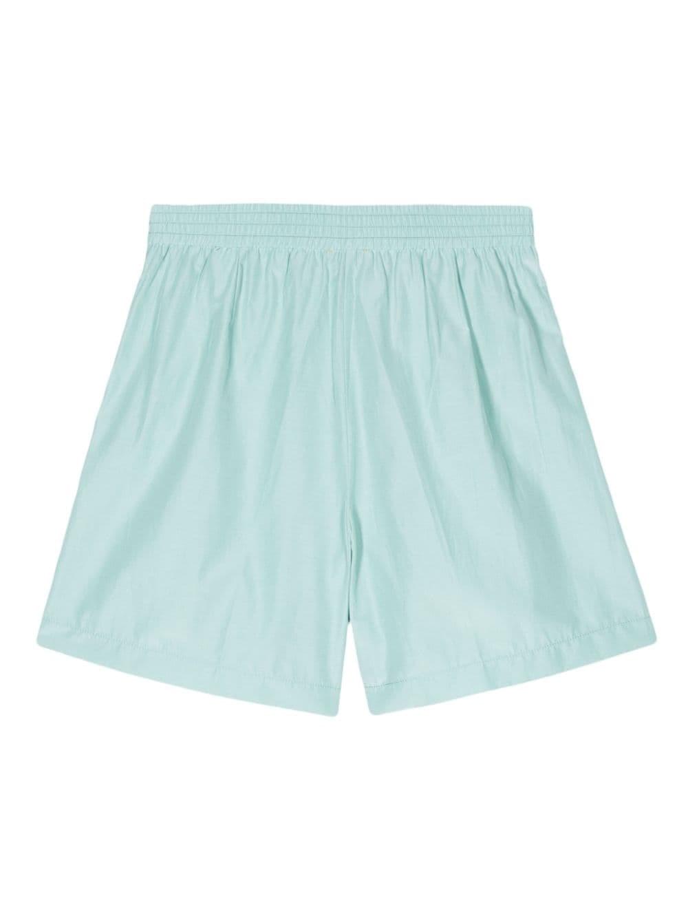 Forte_Forte Women Aqua Green Taffeta Shorts FORTE FORTE