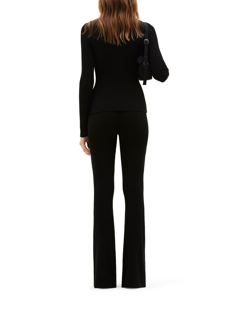 Courreges Women Reedition Rib Knit Mockneck Sweater COURREGES
