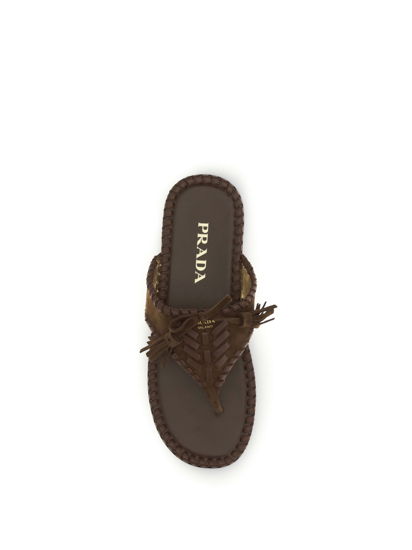 Prada Women Thong Sandals With Tassels PRADA