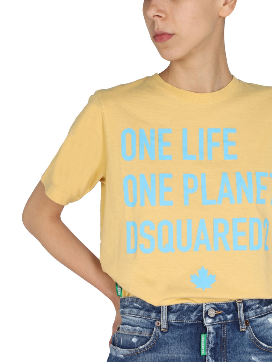 Dsquared Women "One Life One Planet" T-Shirt DSQUARED2