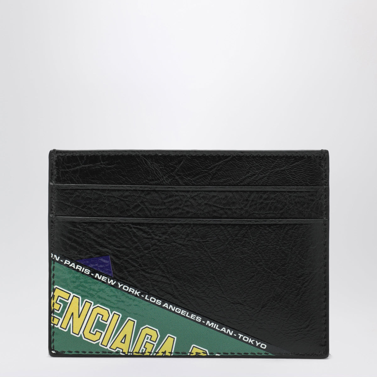 Balenciaga Black Leather Cash Card Holder Men BALENCIAGA