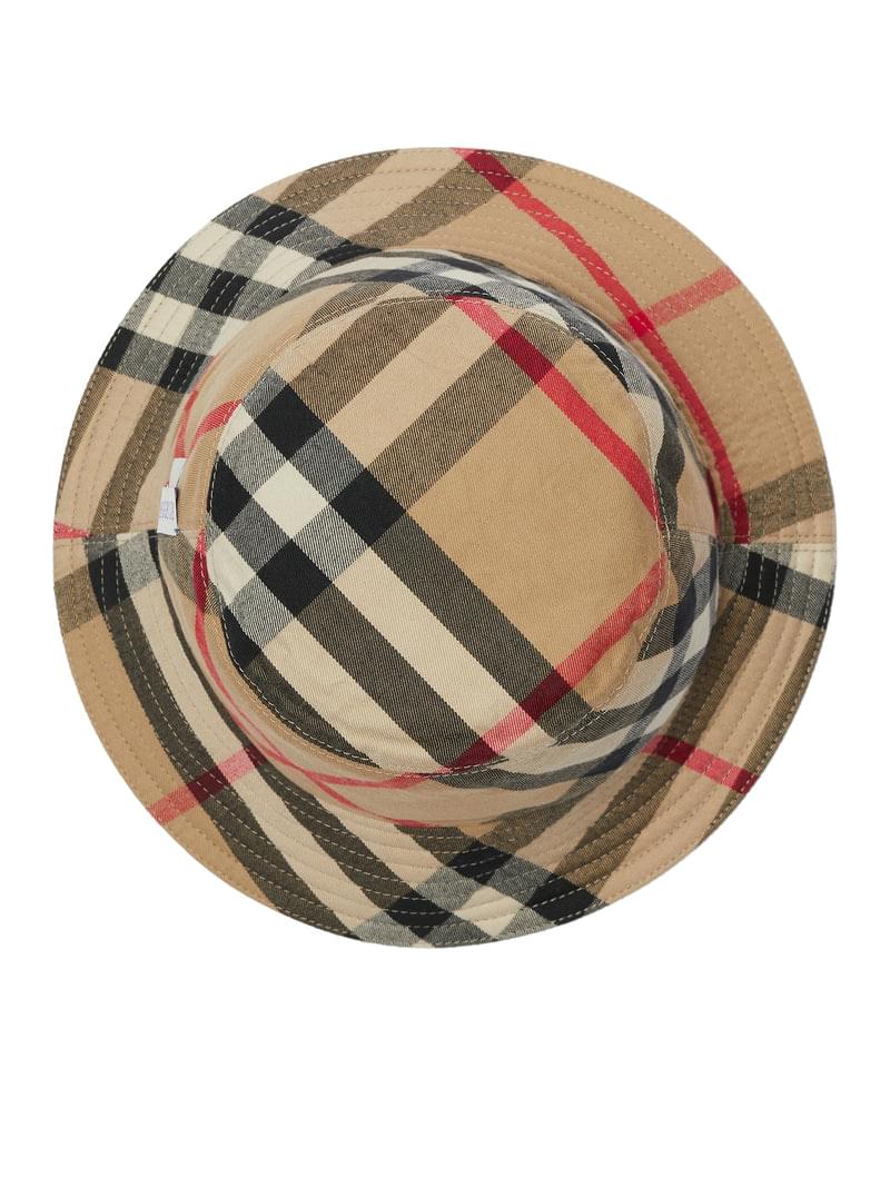 Burberry Men Reversible Cotton Blend Bucket Hat BURBERRY