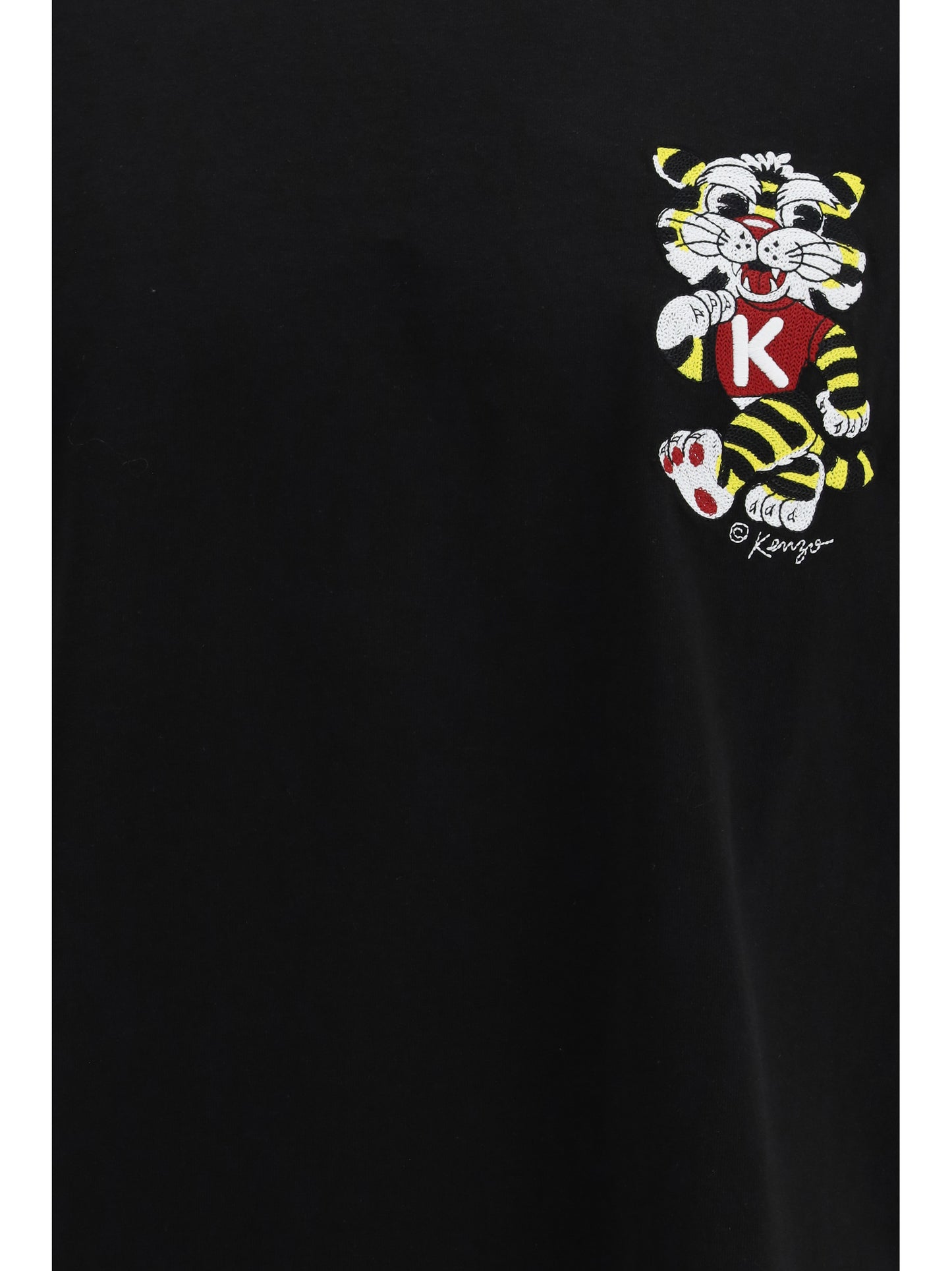 Kenzo Men Wild Tiger Motif Embroidered On The Chest Oversized T-Shirt KENZO