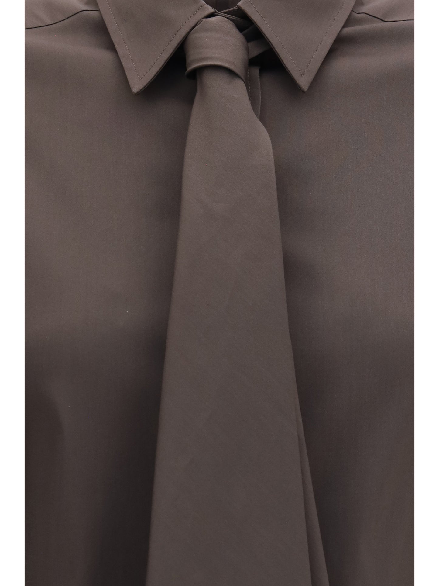 Brunello Cucinelli Women Cotton Blend Shirt With Tie BRUNELLO CUCINELLI