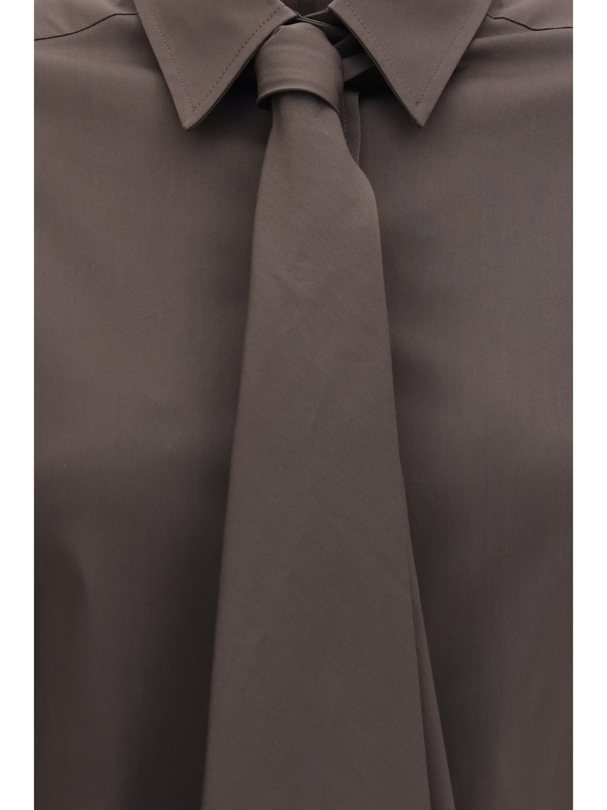 Brunello Cucinelli Women Cotton Blend Shirt With Tie BRUNELLO CUCINELLI
