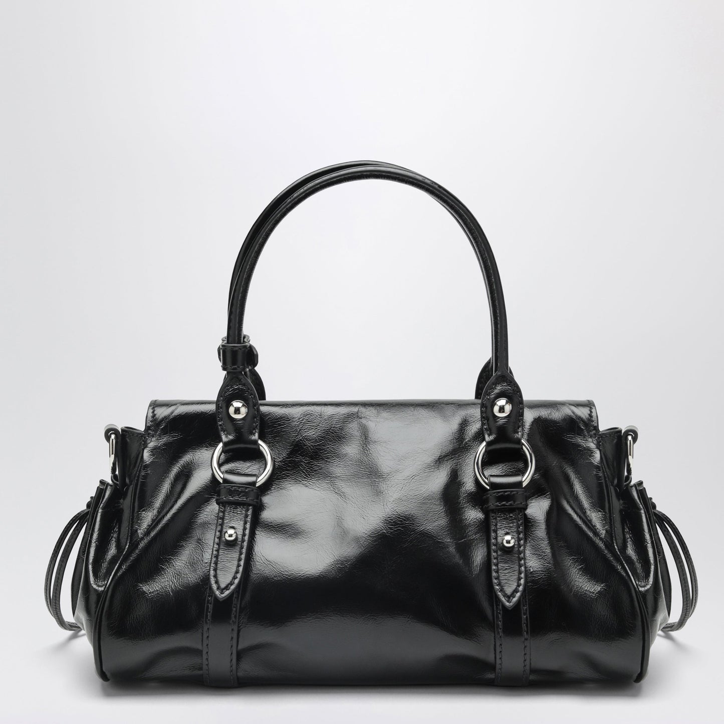Miu Miu Black Shiny Leather Handbag Women MIU MIU