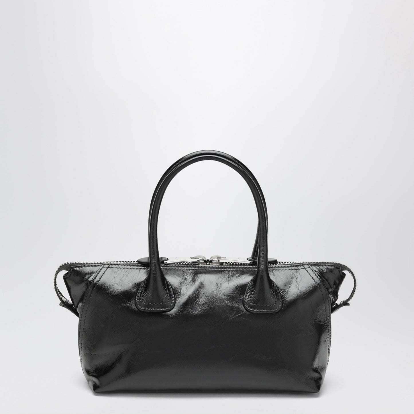 Miu Miu Black Glossy Leather Top-Handle Bag Women MIU MIU