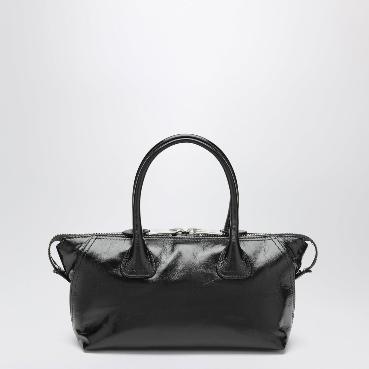 Miu Miu Black Glossy Leather Top-Handle Bag Women MIU MIU