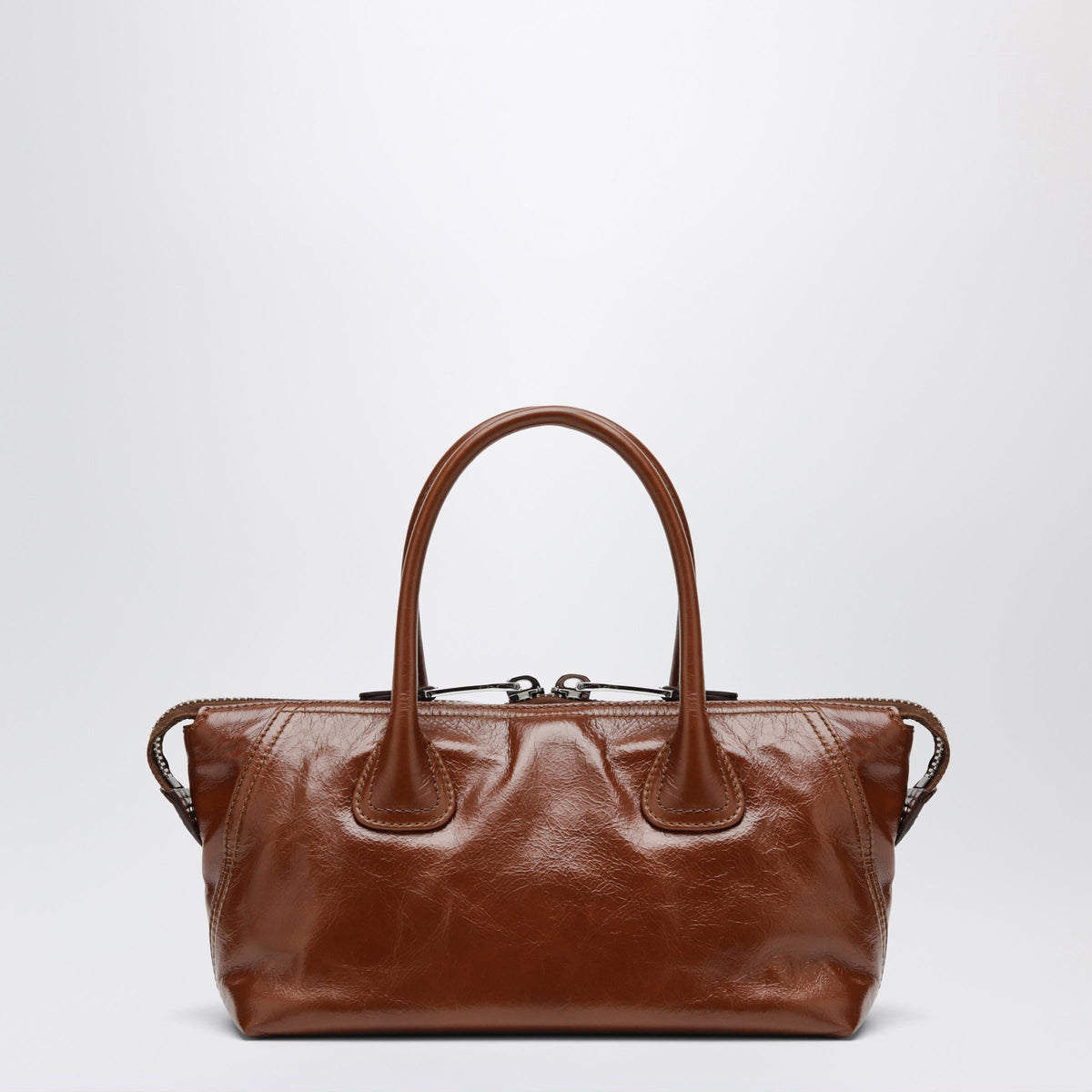 Miu Miu Glossy Rosewood Leather Top-Handle Bag Women Women MIU MIU
