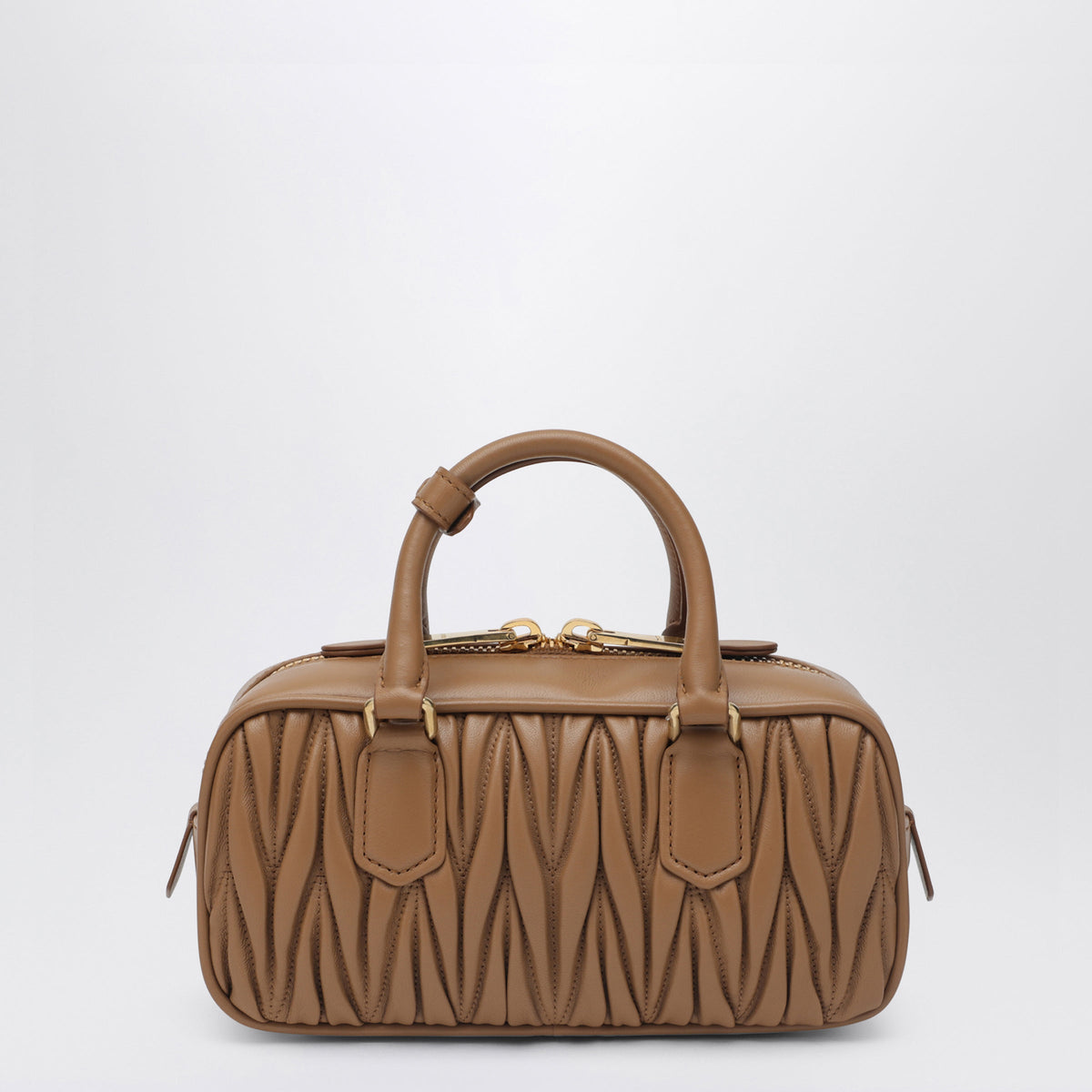 Miu Miu Caramel Arcadie Bag In Matelasse Nappa Leather Women MIU MIU