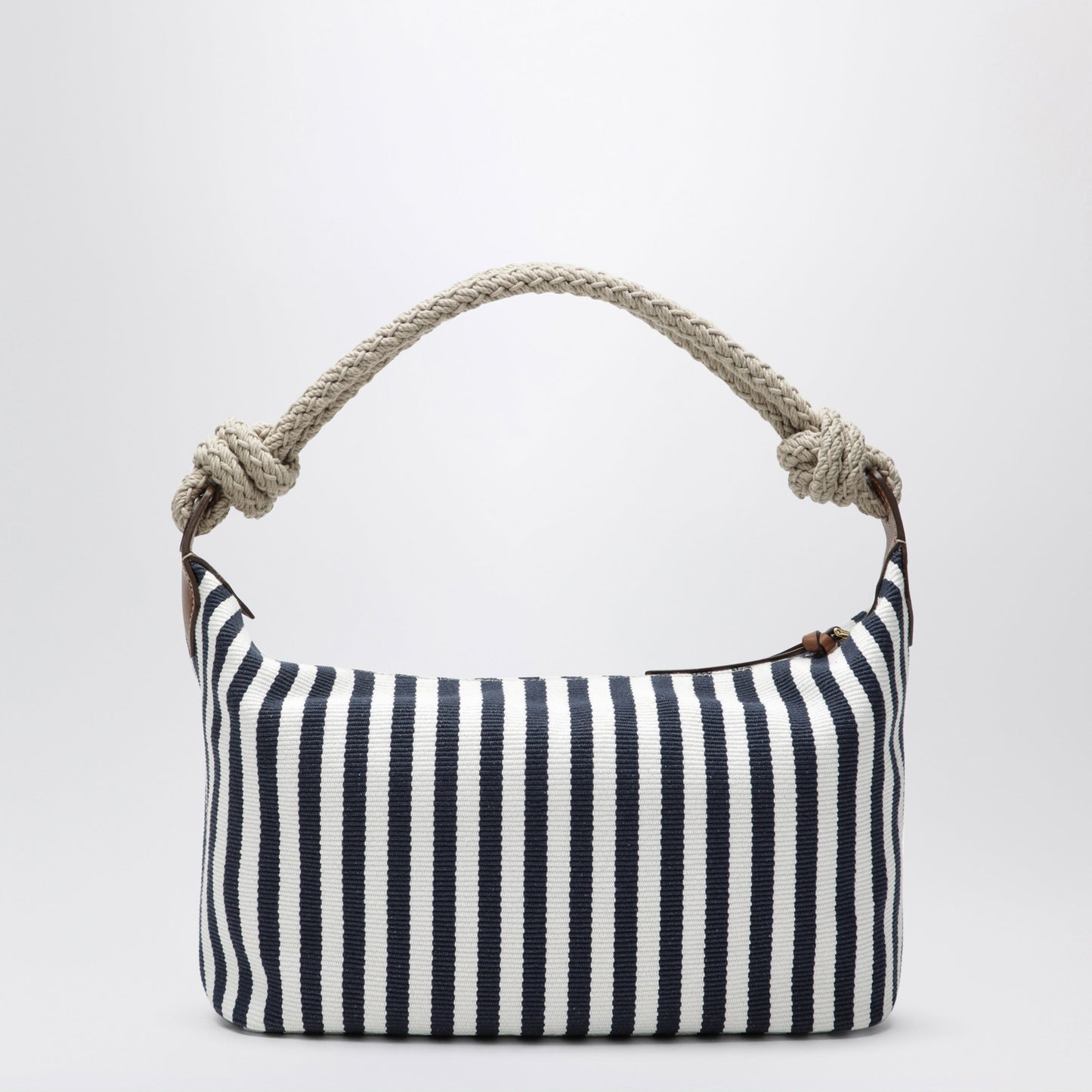 Miu Miu Blue/Cognac Striped Canvas Bag Women MIU MIU