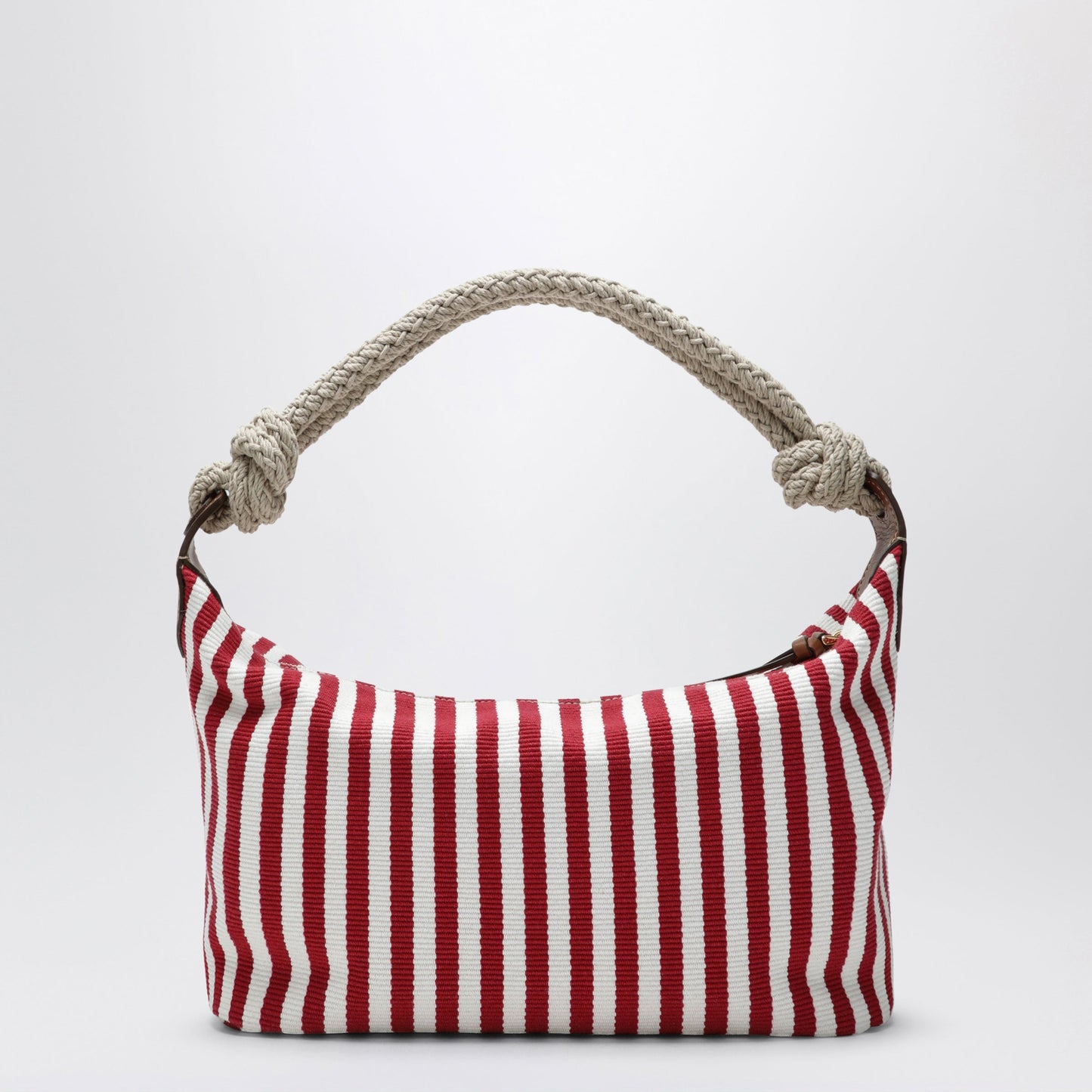 Miu Miu Ruby/Cognac Striped Canvas Bag Women MIU MIU