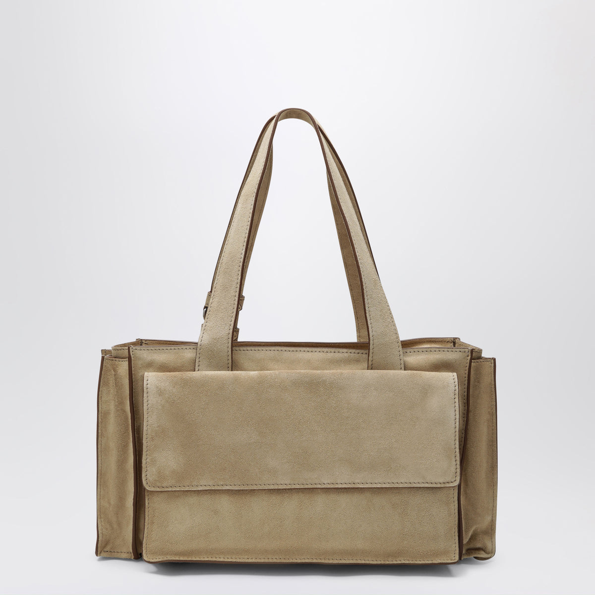 Miu Miu Ecru Suede Utilitaire Satchel Women