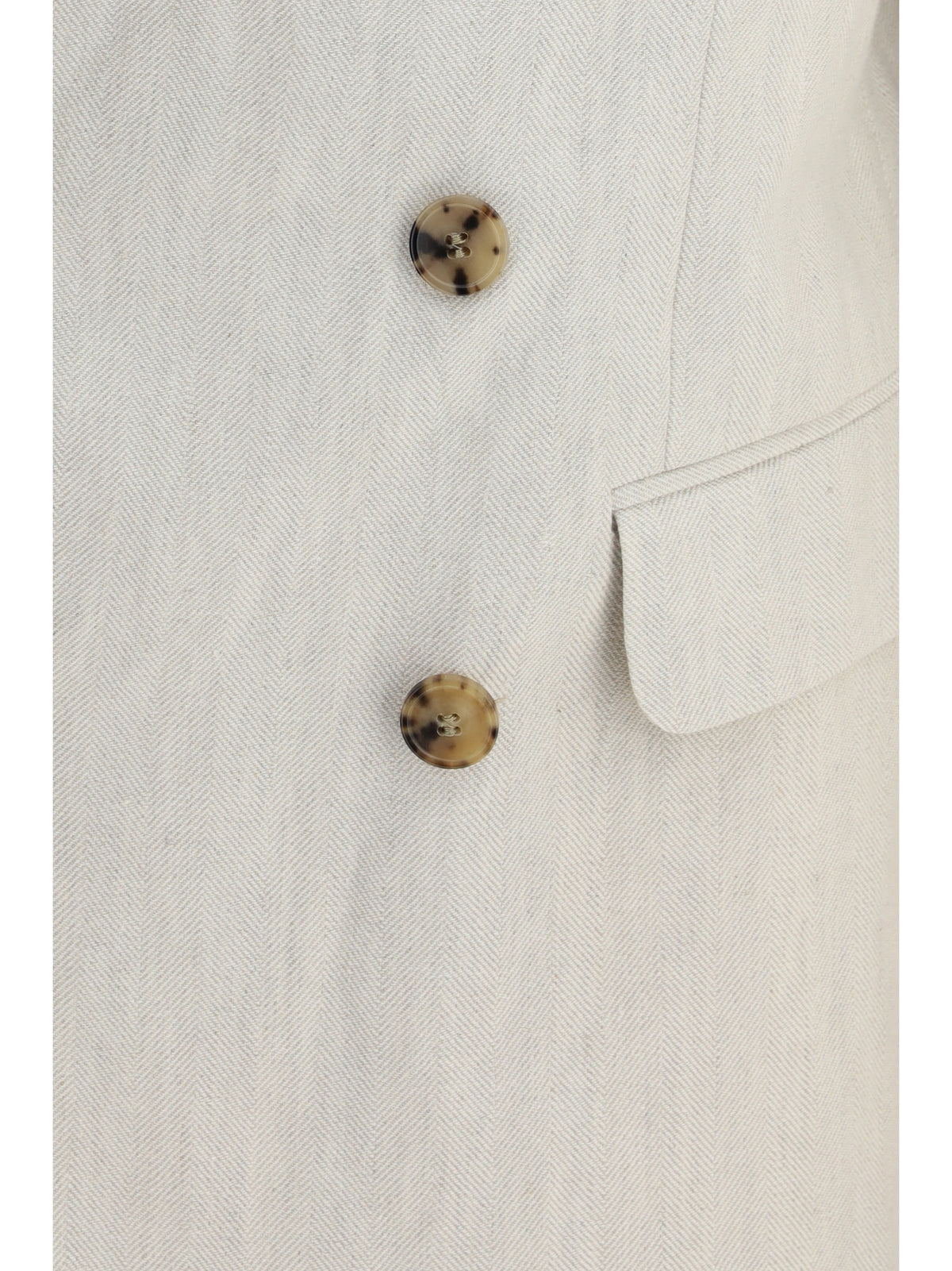 Dries Van Noten Men Barry Blazer In A Cotton And Linen Herringbone Blend DRIES VAN NOTEN