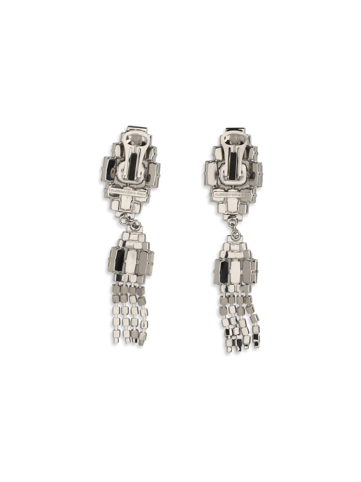 Alessandra Rich Women Silver-Colored Crystal Drop Earrings ALESSANDRA RICH