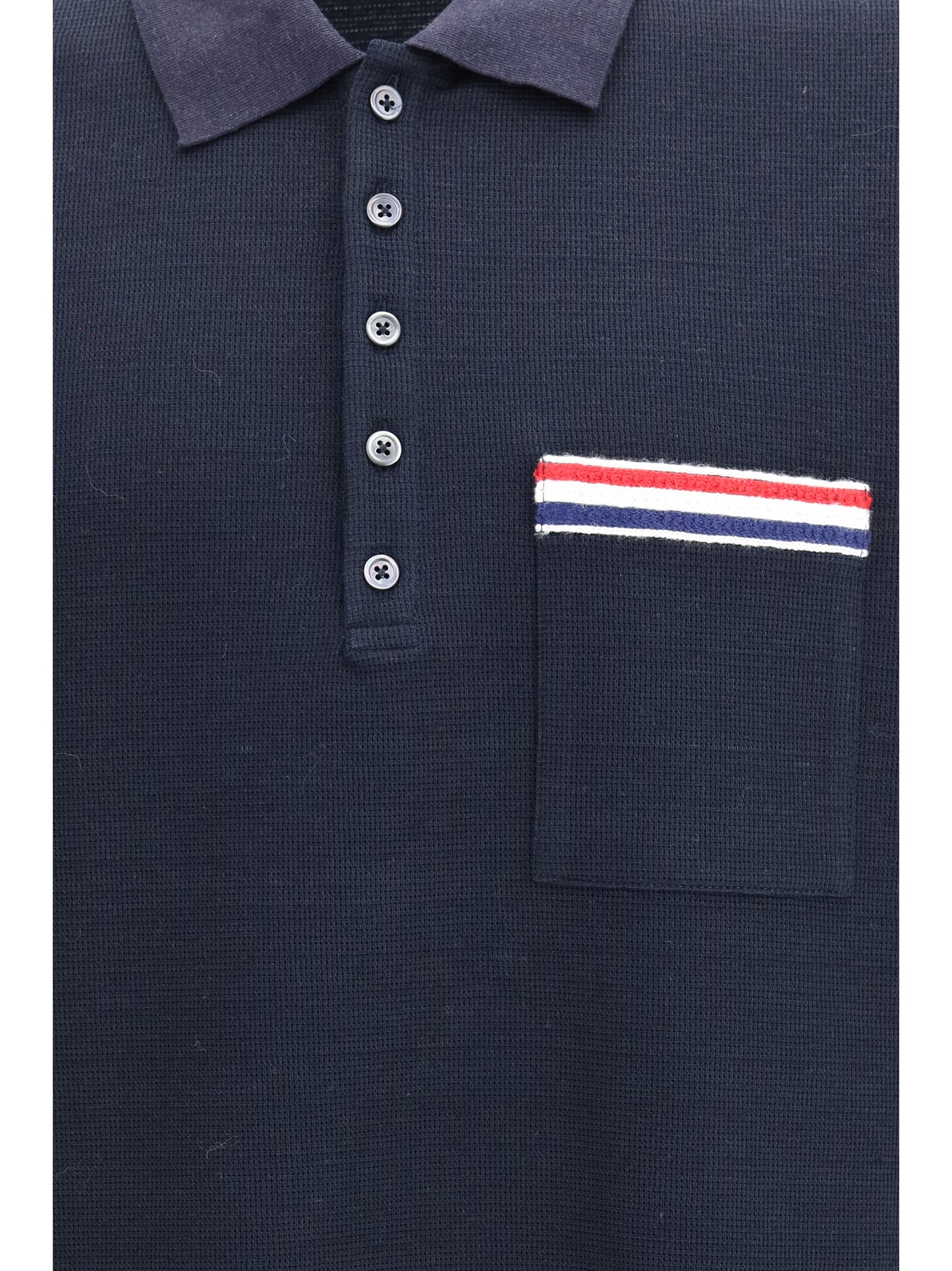 Thom Browne Men Short-Sleeve Polo With Chest Pocket THOM BROWNE