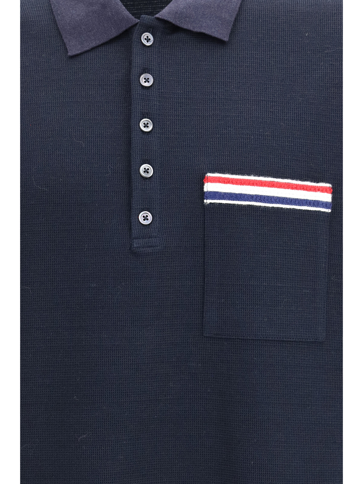 Thom Browne Men Short-Sleeve Polo With Chest Pocket THOM BROWNE