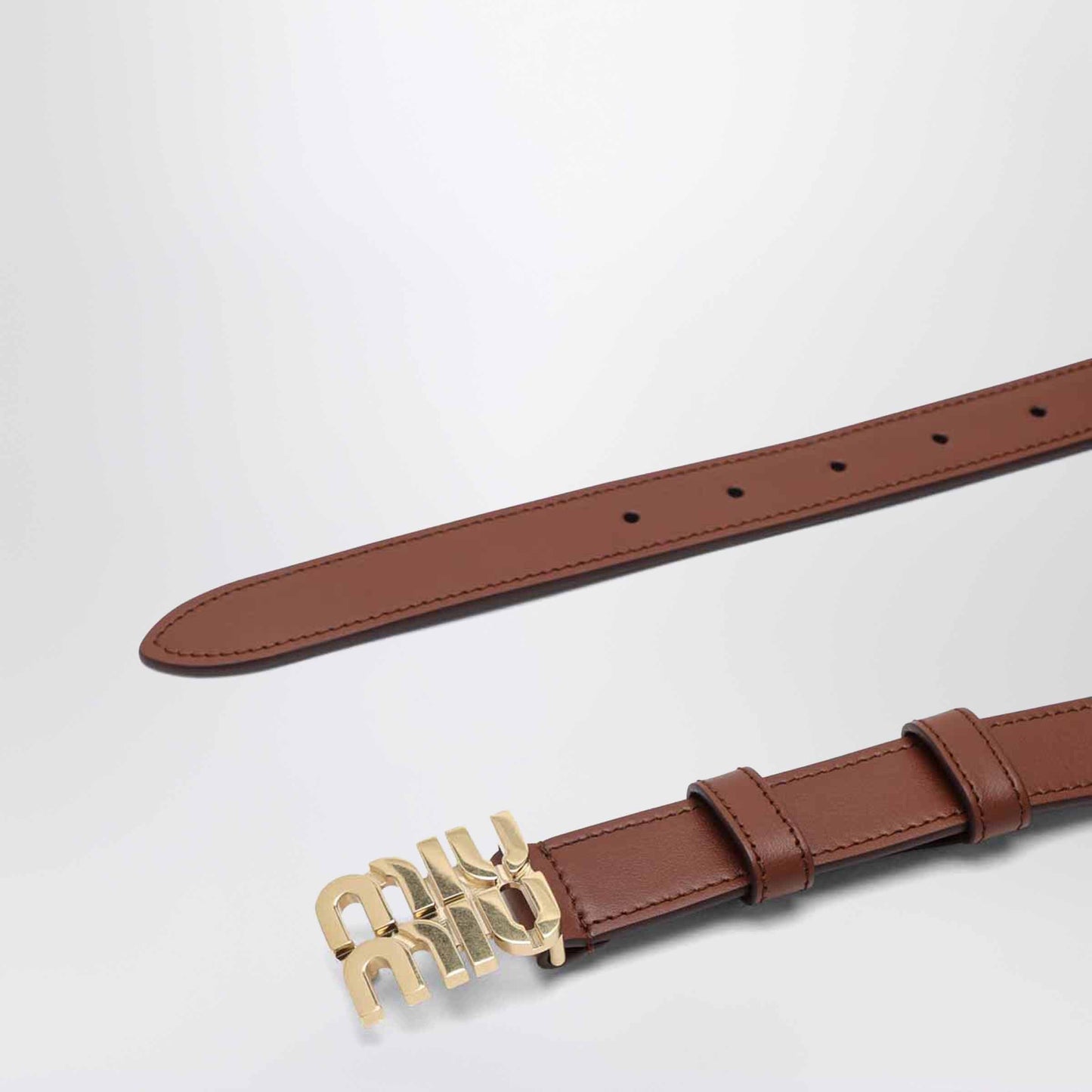 Miu Miu Tobacco Leather Belt Women MIU MIU