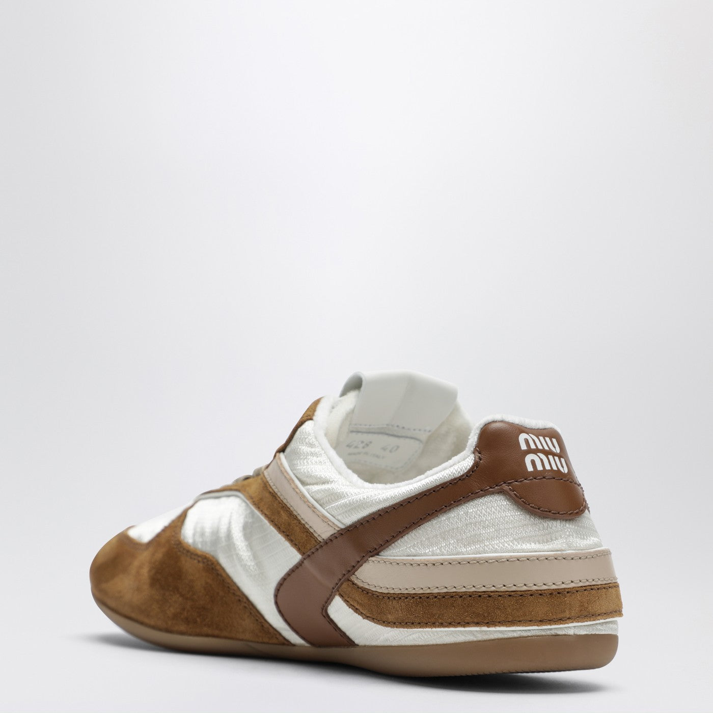 Miu Miu Gymnasium Sneakers Talc/Cinnamon In Technical Fabric And Suede Women MIU MIU
