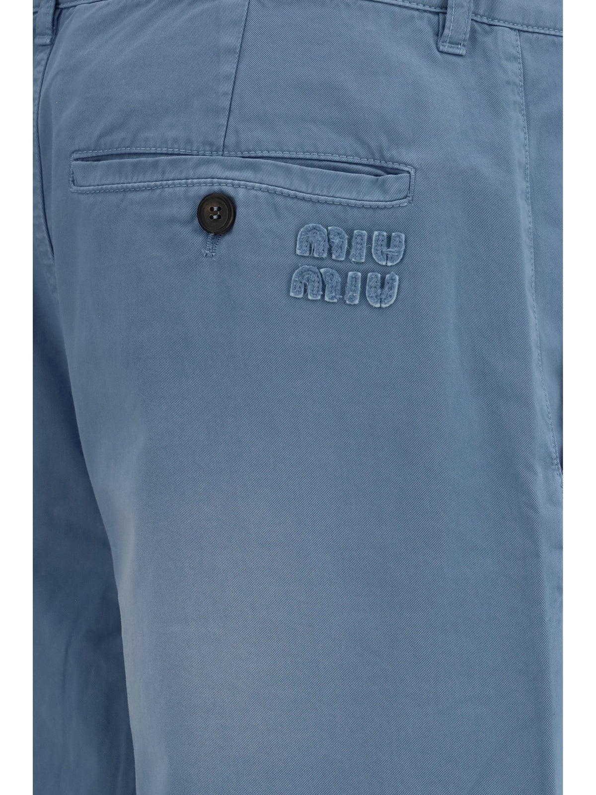 Miu Miu Women Garment-Dyed Wide-Leg Pants