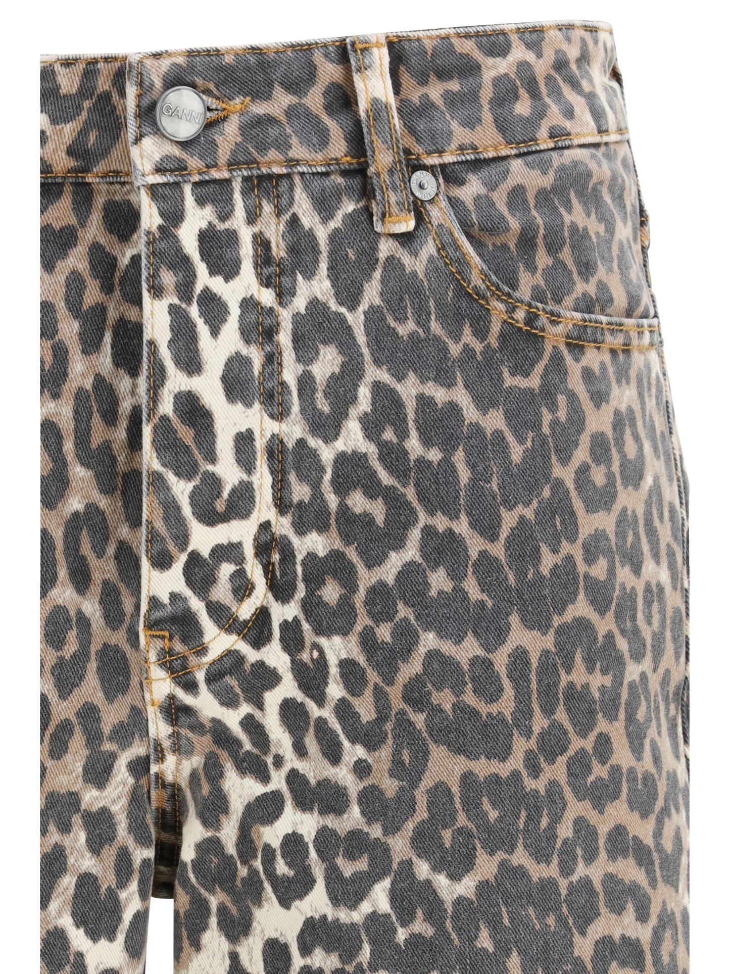 Ganni Women Animal Print Jeans GANNI