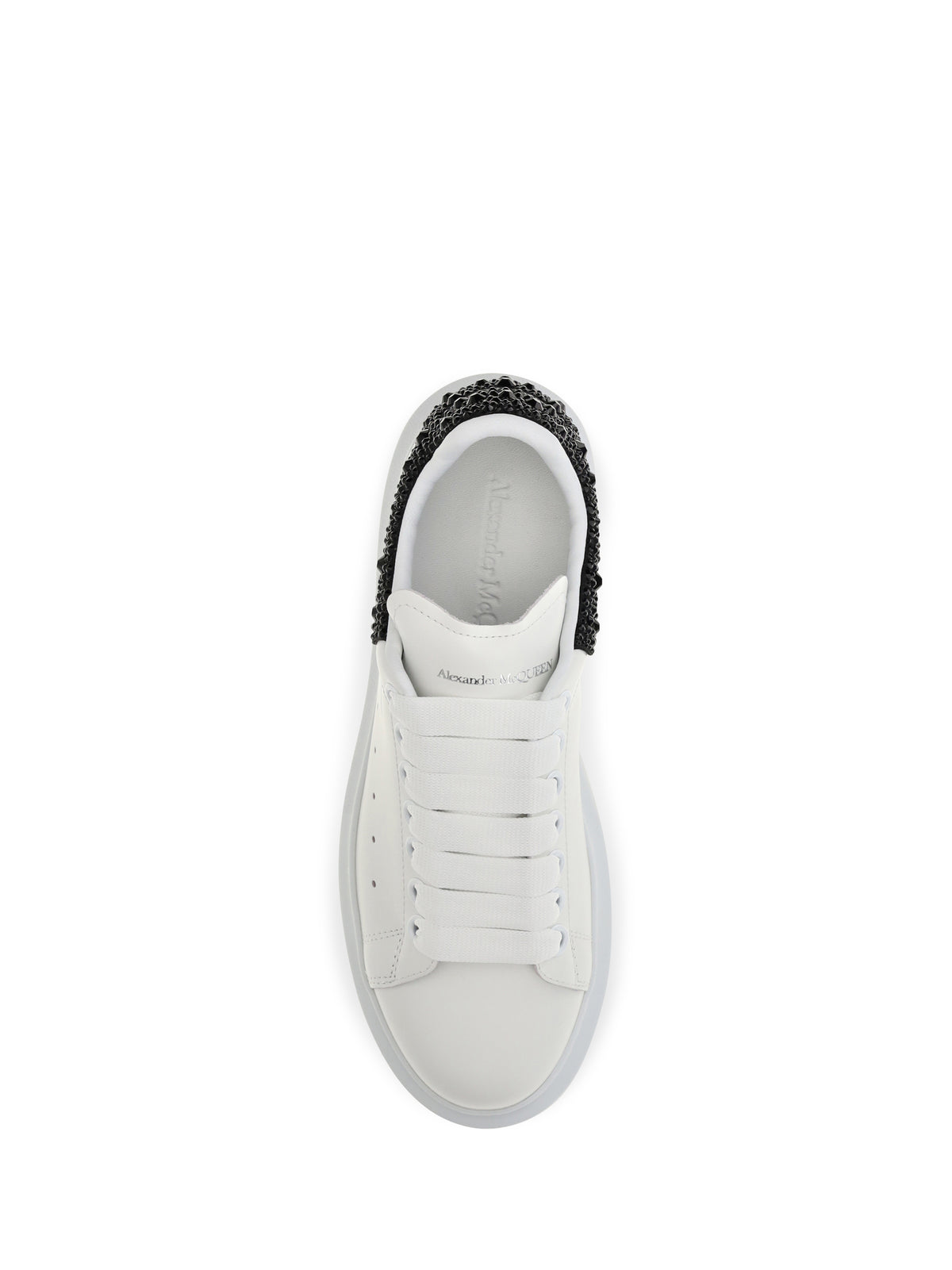 Alexander Mcqueen Women Oversized Sneakers With Suede Heel And Crystal Details ALEXANDER MCQUEEN