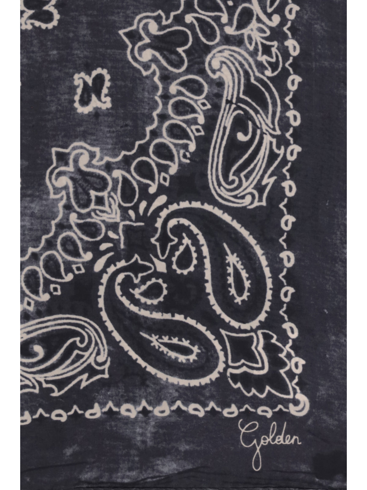 Golden Goose Women Golden Paisley Printed Silk Scarf GOLDEN GOOSE