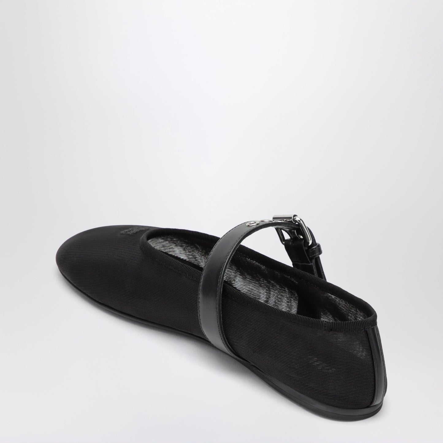 Miu Miu Black Fabric Ballet Flats With Buckle Women MIU MIU