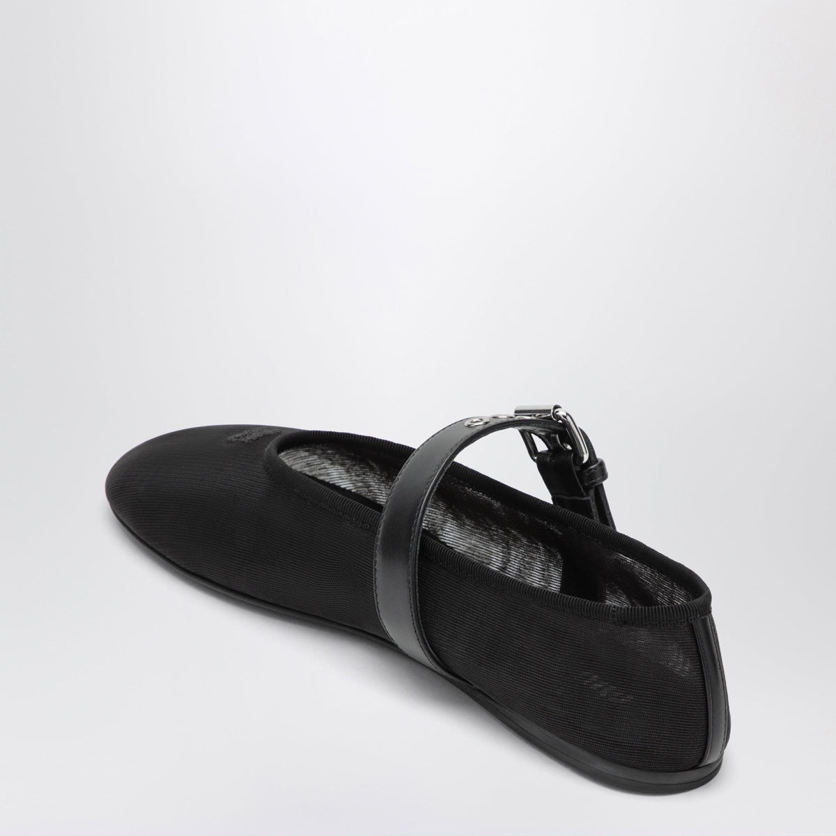 Miu Miu Black Fabric Ballet Flats With Buckle Women MIU MIU