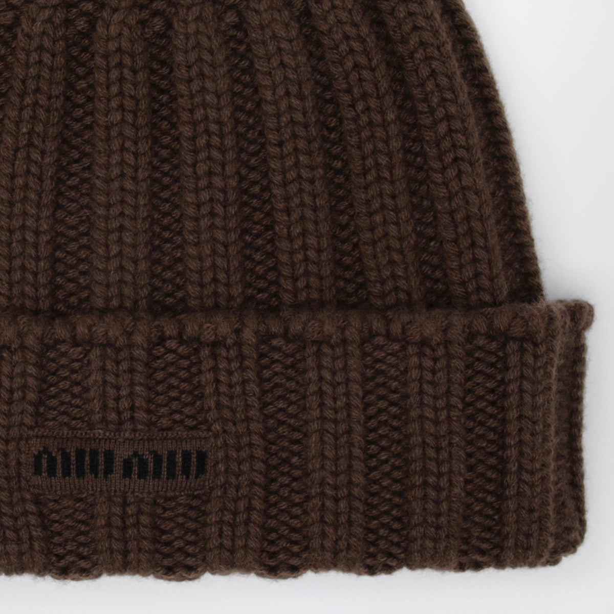 Miu Miu Cocoa/Yellow Beanie In Cashmere Women MIU MIU
