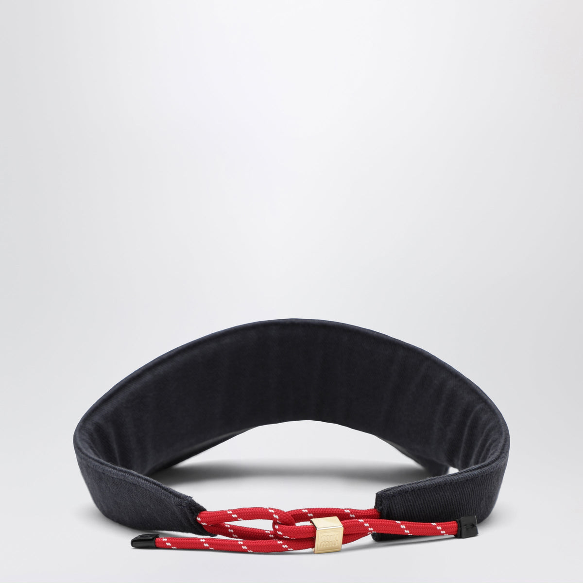 Miu Miu Blue Cotton Visor With Logo Women MIU MIU