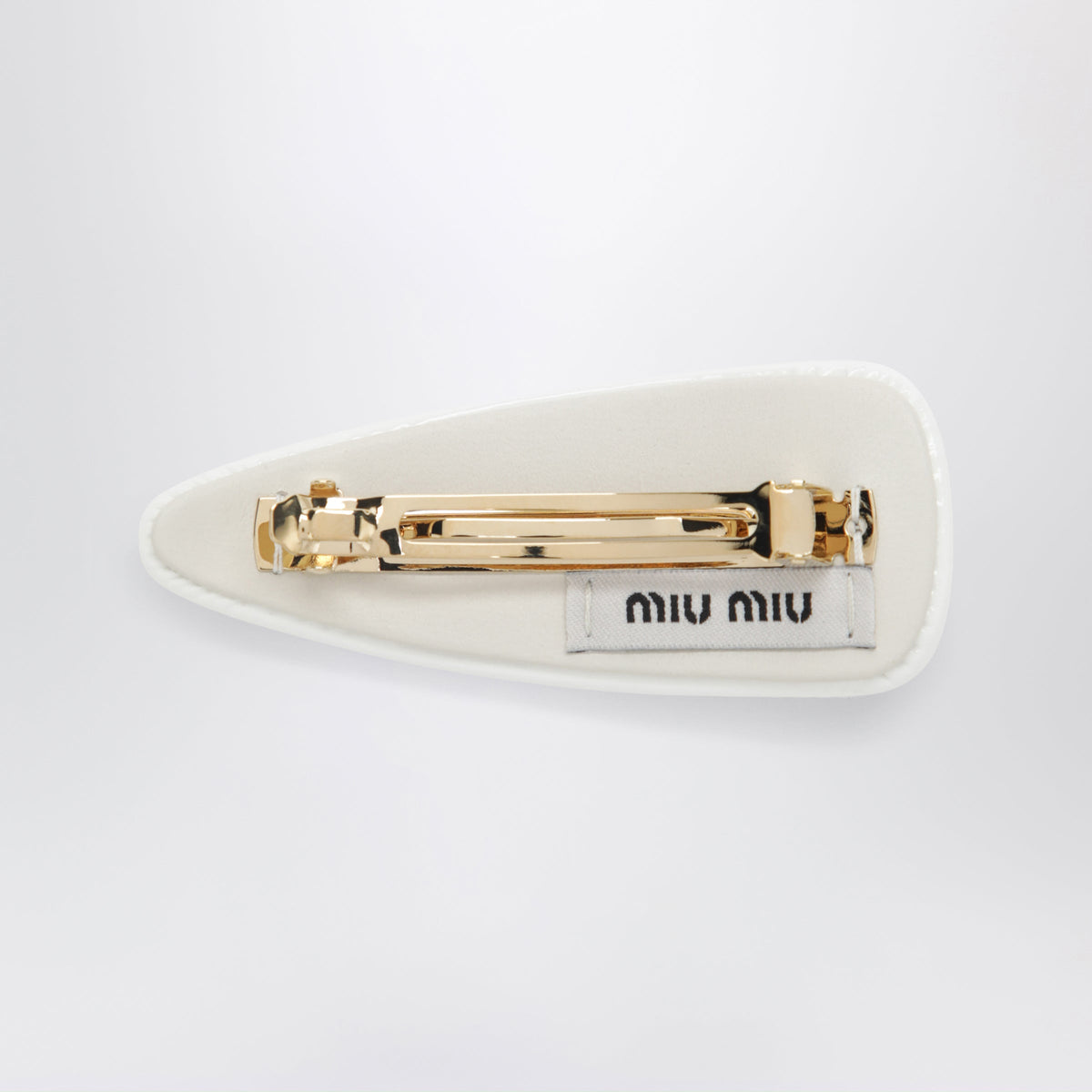 Miu Miu White Patent Leather Clip Women MIU MIU