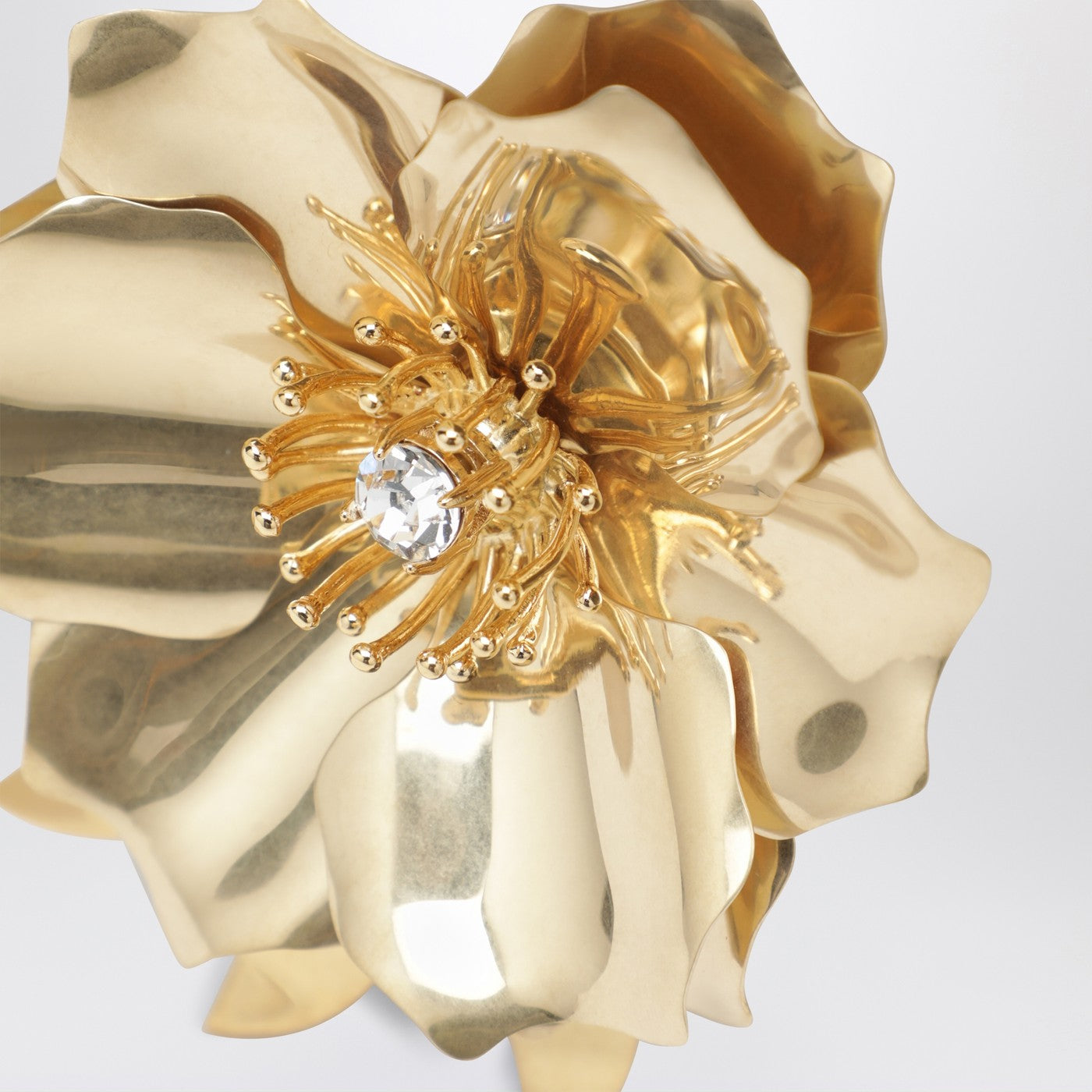Miu Miu Gold-Tone Metal Brooch With Crystal Women MIU MIU