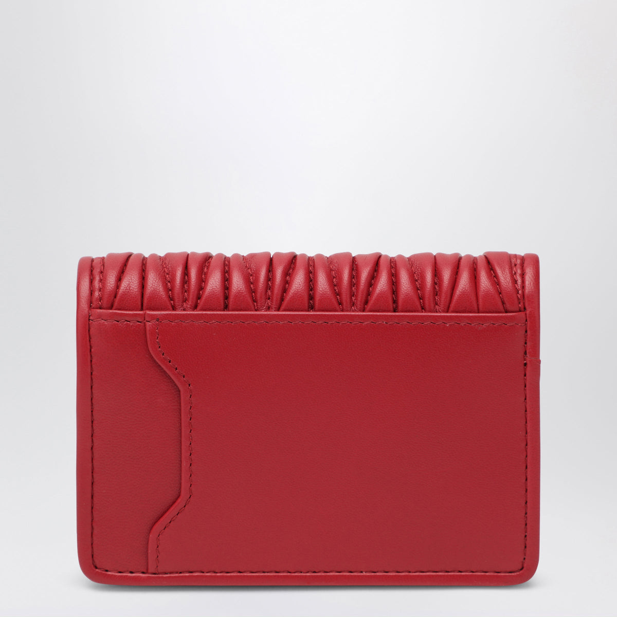 Miu Miu Black Card Holder In Matelasse Nappa Leather Women MIU MIU