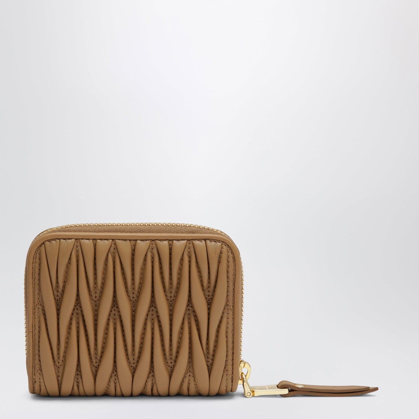 Miu Miu Coin Purse In Matelasse Nappa Leather, Caramel Women MIU MIU