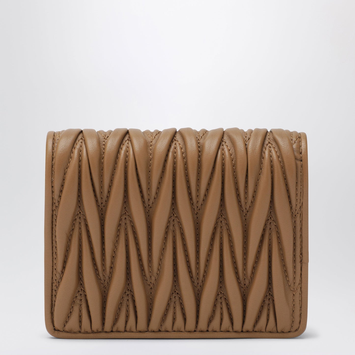Miu Miu Caramel Wallet In Matelasse Nappa Leather Women MIU MIU