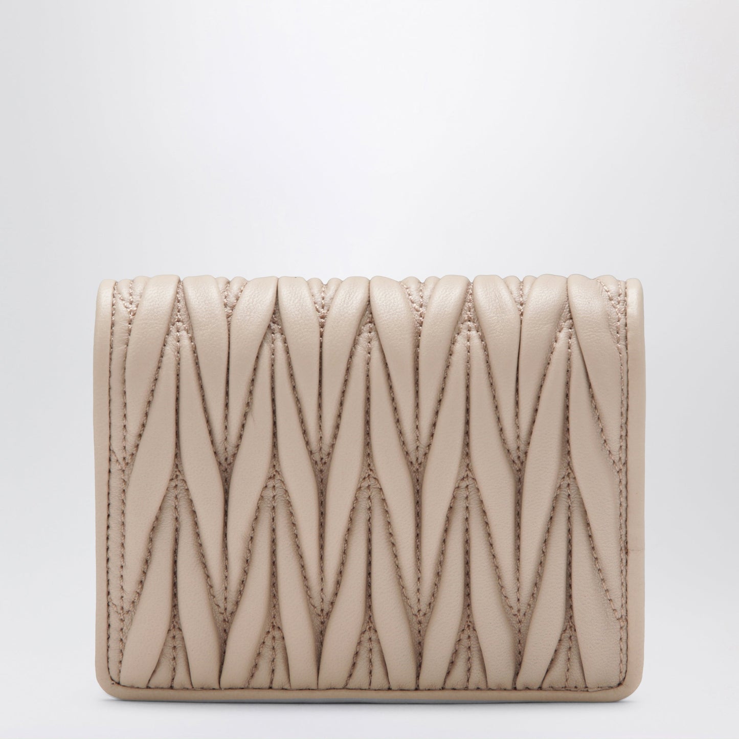 Miu Miu Powder Pink Matelasse Nappa Leather Wallet Women MIU MIU