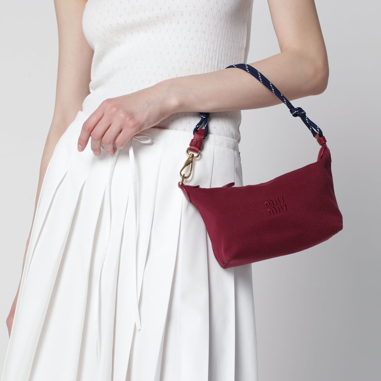 Miu Miu Cherry/Baltic Gabardine Pouch Women MIU MIU