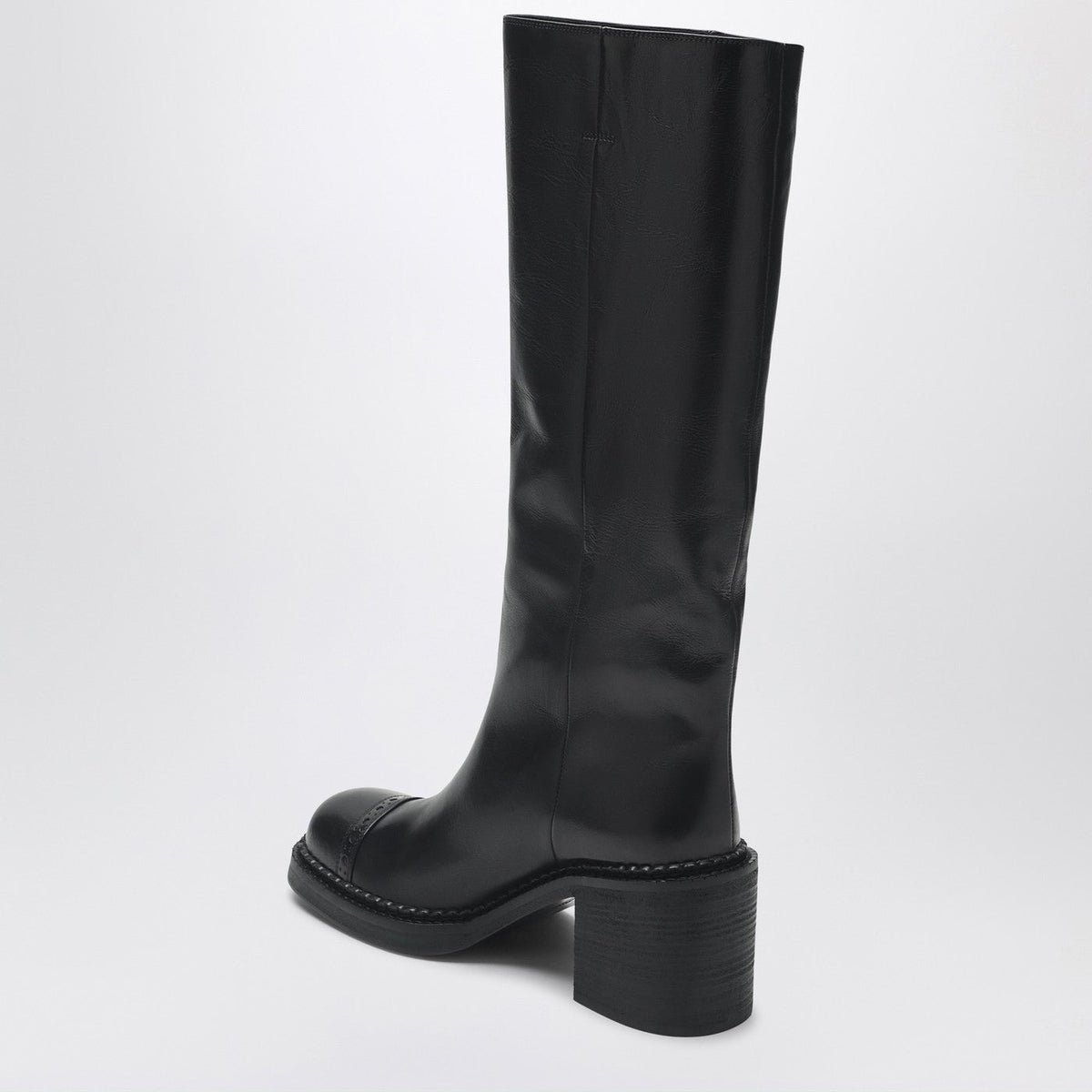 Miu Miu Black Leather Boots Women MIU MIU