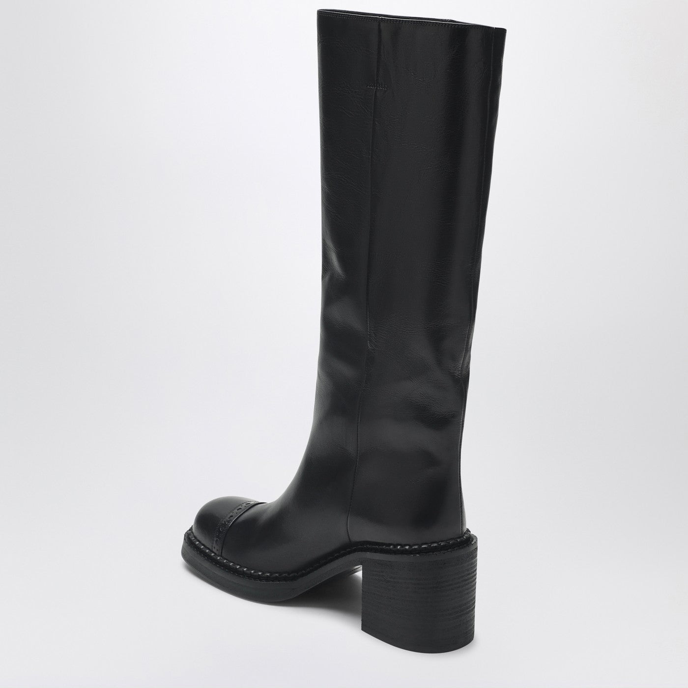 Miu Miu Black Leather Boots Women MIU MIU