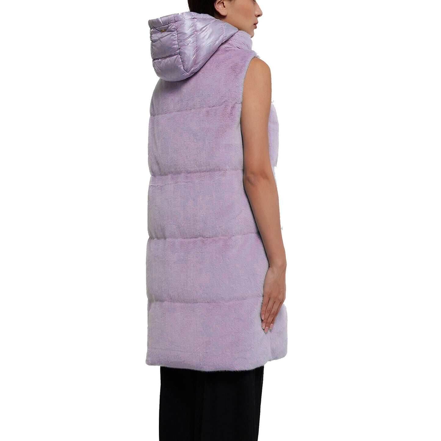Herno Faux Fur Sleeveles Coat Women