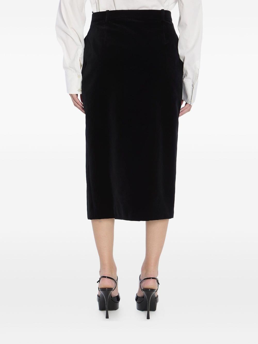 Saint Laurent Women Wrap Midi Skirt SAINT LAURENT