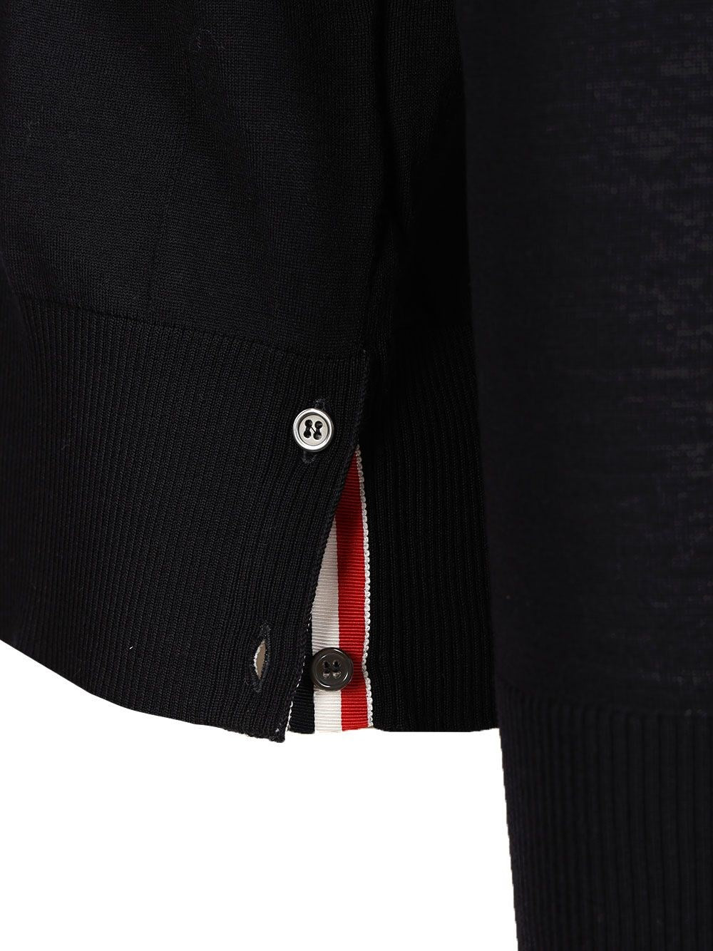 Thom Browne Men Classic 4-Barrelled Merino Wool Cardigan
