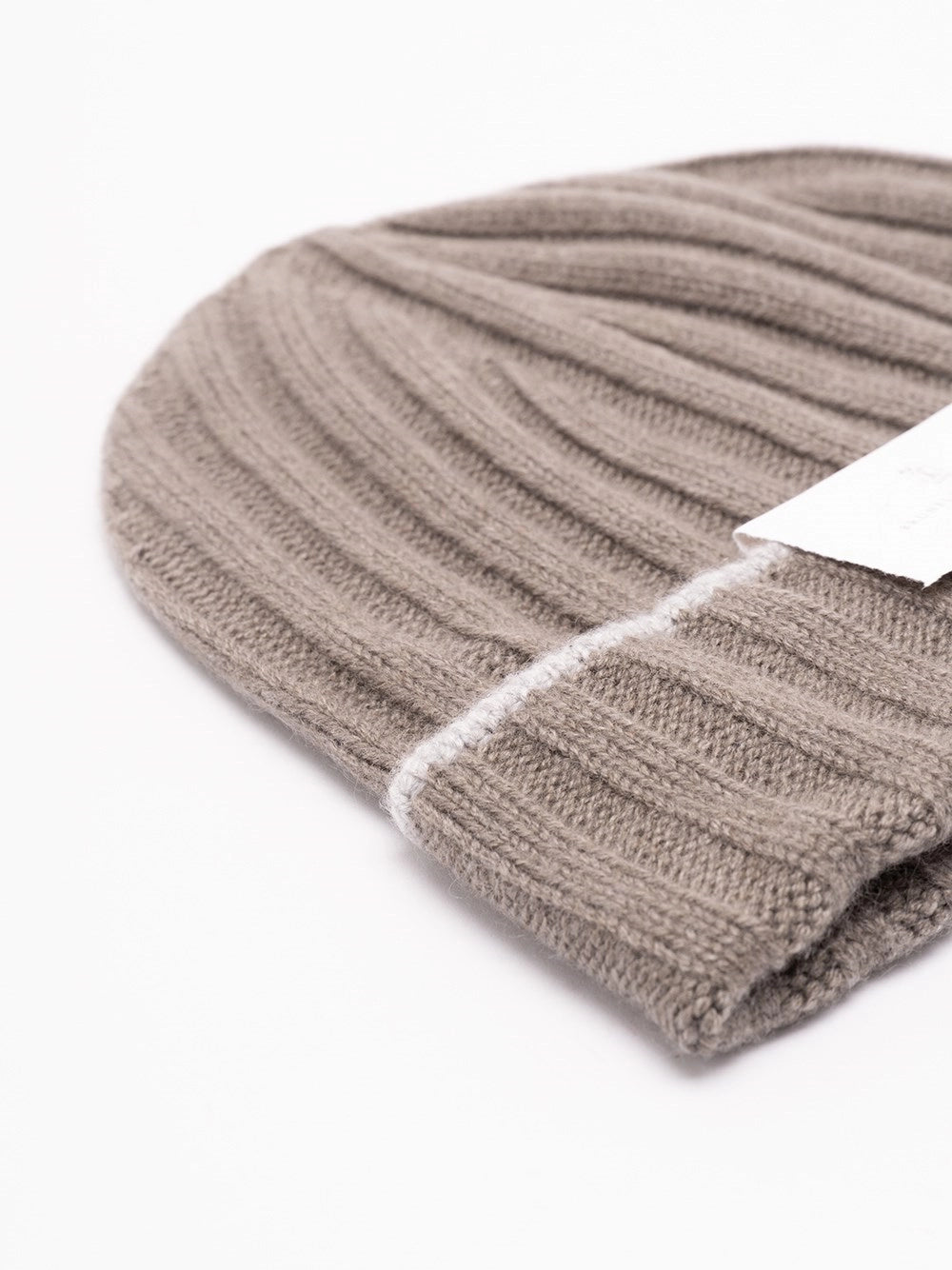 Brunello Cucinelli Men Cashmere Rib Knit Beanie BRUNELLO CUCINELLI