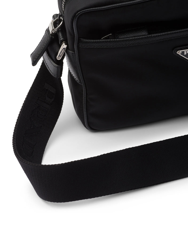 Prada Men Shoulder Bag In Re-Nylon And Saffiano PRADA