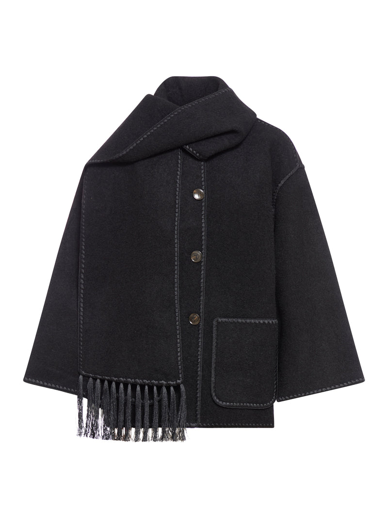 Toteme Women Wool Jacket With Scarf And Embroidery TOTEME