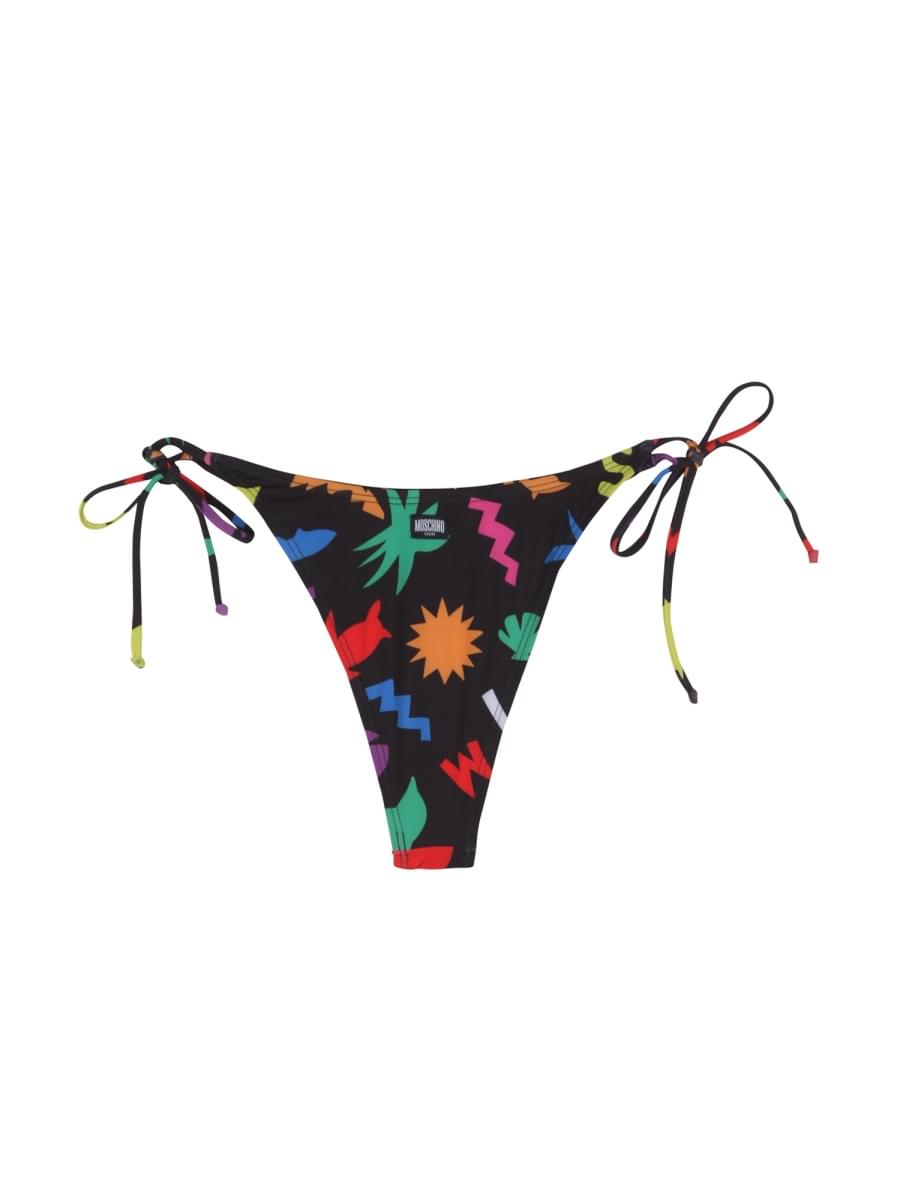 Moschino Women All Over Print Bikini Briefs MOSCHINO