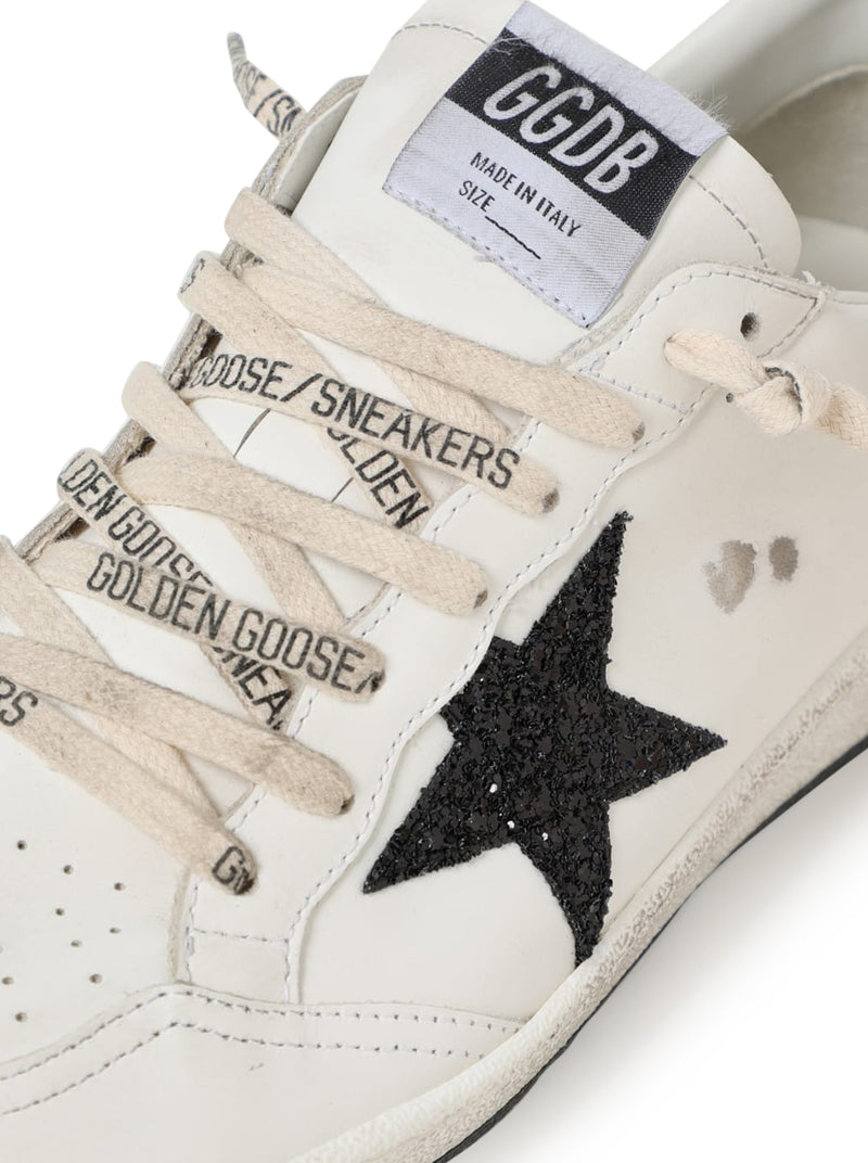 Golden Goose Deluxe Brand Women Ball-Star Sneakers In Leather And Glitter GOLDEN GOOSE